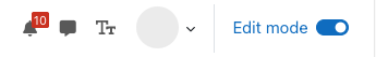 image of Moodle edit mode toggle